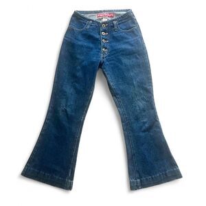 90s Y2k low rise jeans Button Fly size 3 Flares 26 in. waist